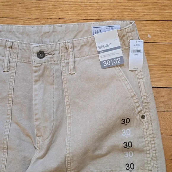 NWT, GAP, Baggy Utility Canvas Pants, Bedrock, Men's 30x32